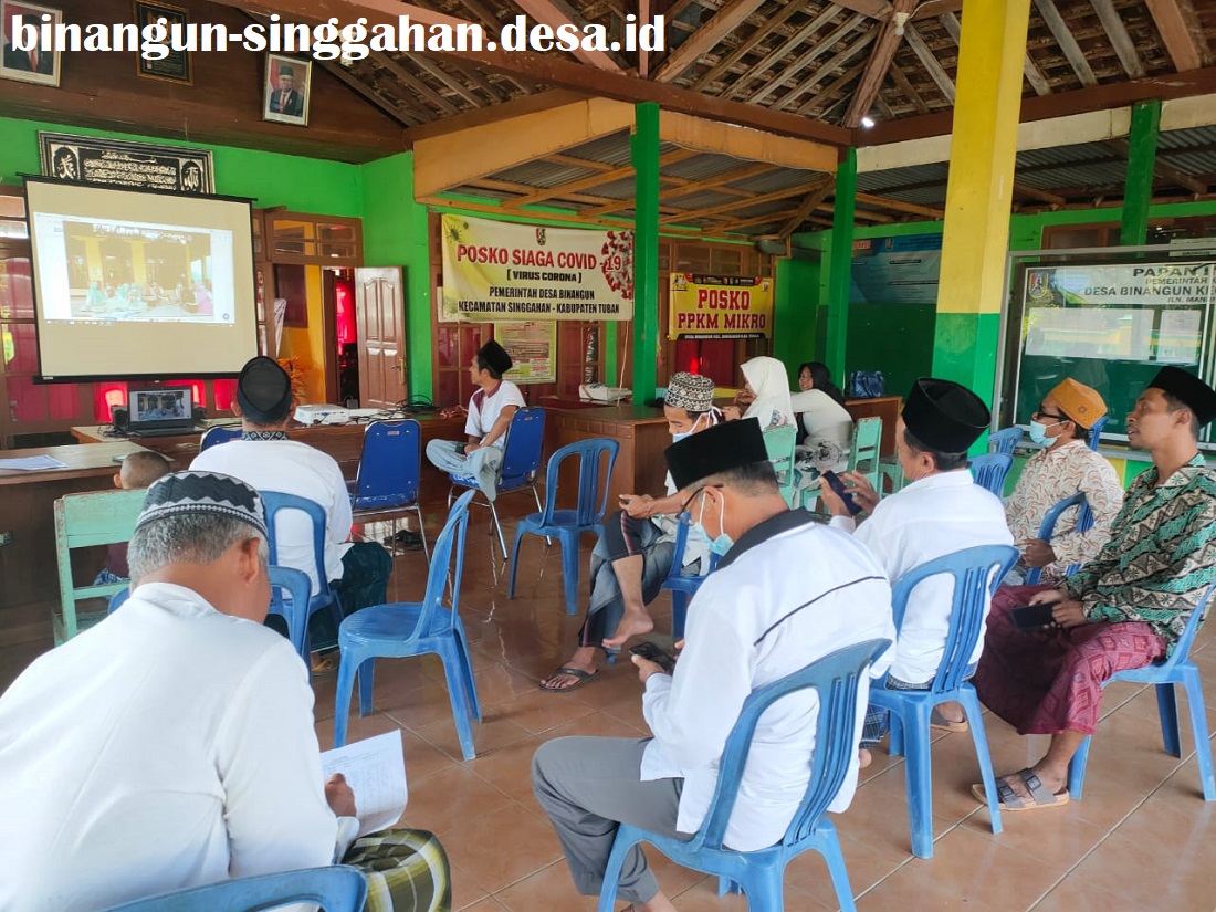 Zoom Meeting Kegiatan Safari Ramadhan di Desa Binangun Kecamatan Singgahan Kabupaten Tuban